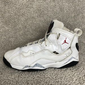 Nike Jordans True Flight Sneakers 343796-121 White/Black/Red YOUTH US Size 1.5Y